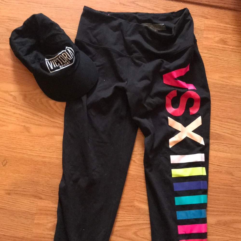 Bundle deal Victoria secret leggings with hat